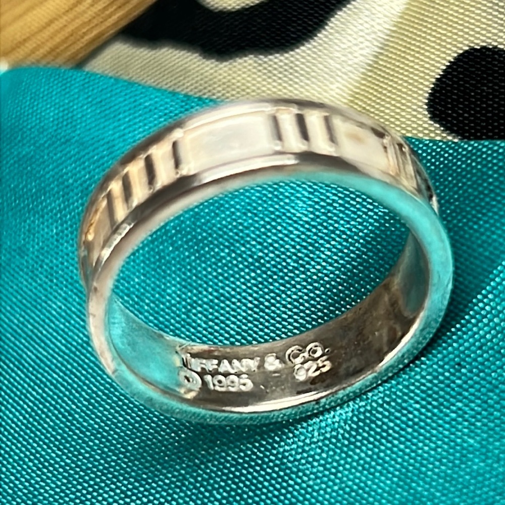 TIFFANY & CO. Atlas 1995 Roman Number  Sterling Silver 925 Ring  sz:5.5